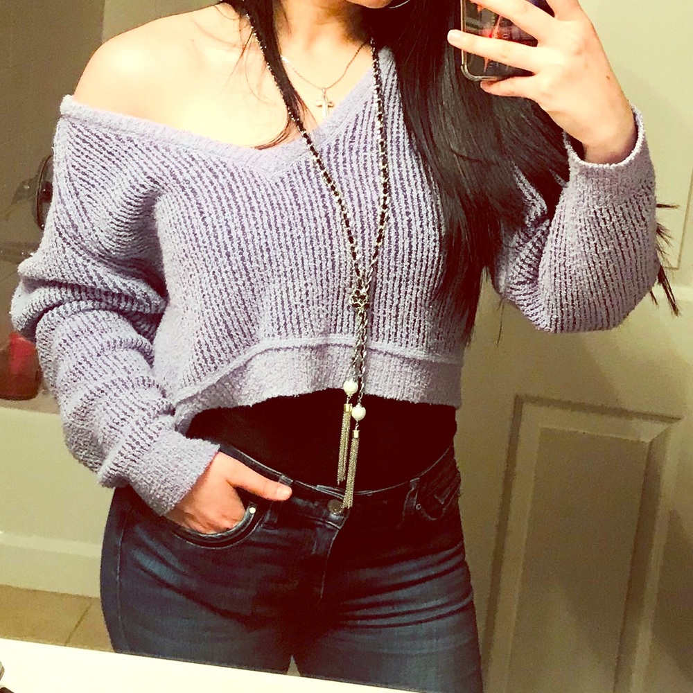 Black long necklace